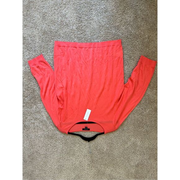 Ann Taylor NWT Coral Orange Pink Merino Wool Sweater, Size XXL (2XL) - Picture 6 of 9